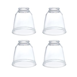 Aspen Creative 23127-4 Contemporary Clear Ceiling Fan Replacement Glass Shade, 2-1/8" Fitter, 4-5/8" Diameter x 4-1/2" Height, Clear, 4 Pack
