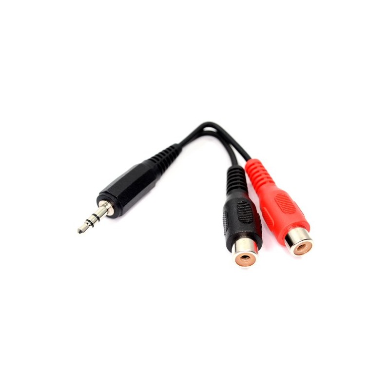 kenable 3.5mm Stereo Jack to Twin Phono RCA Sockets Adapter