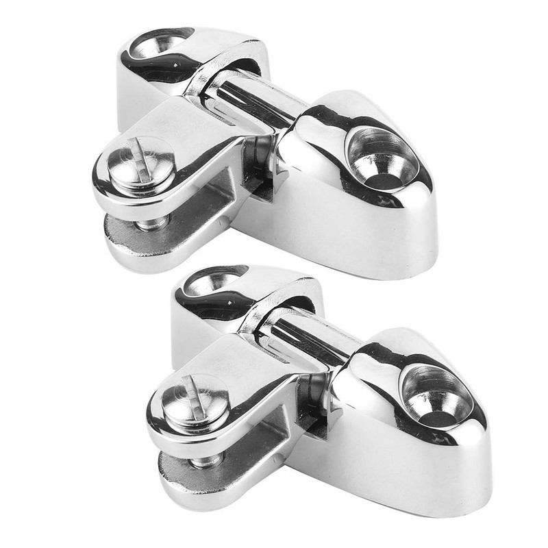 Pack of 2 Boat Top Bimini Deck Hinge Rotatable Side