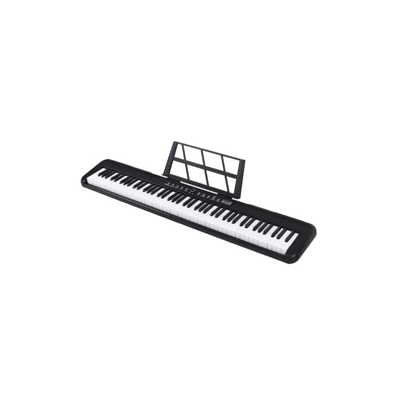 RIVVTA 88-Key Light-Up Keyboard Piano for Beginners, 200 Tone 200