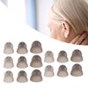 15pcs Hearing Amplifier Ear Plugs 2 Layers Silicone Soft Round