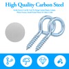 JRSHIRLEYLTD 20 Pieces Screw in Hooks, Small Ring Eye Screw