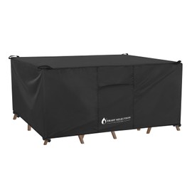 ULTCOVER Smart Selection Waterproof & UV Protection Patio Furniture Cover fit Outdoor Rectangular Table with Chairs Set 112x72 inches