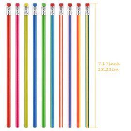 FEPITO 50 Pcs Soft Flexible Bendy Pencils Party Bag Fillers for Kids, School Stationary Equipment,Party Favors School Supplies（2styles）
