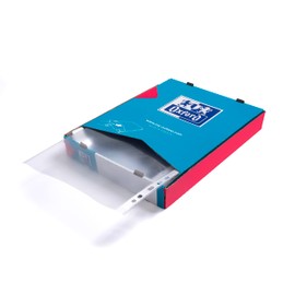 OXFORD Box of 100 Perforated Sleeves A4 Polypro Grained Thickness 7/100 Clear