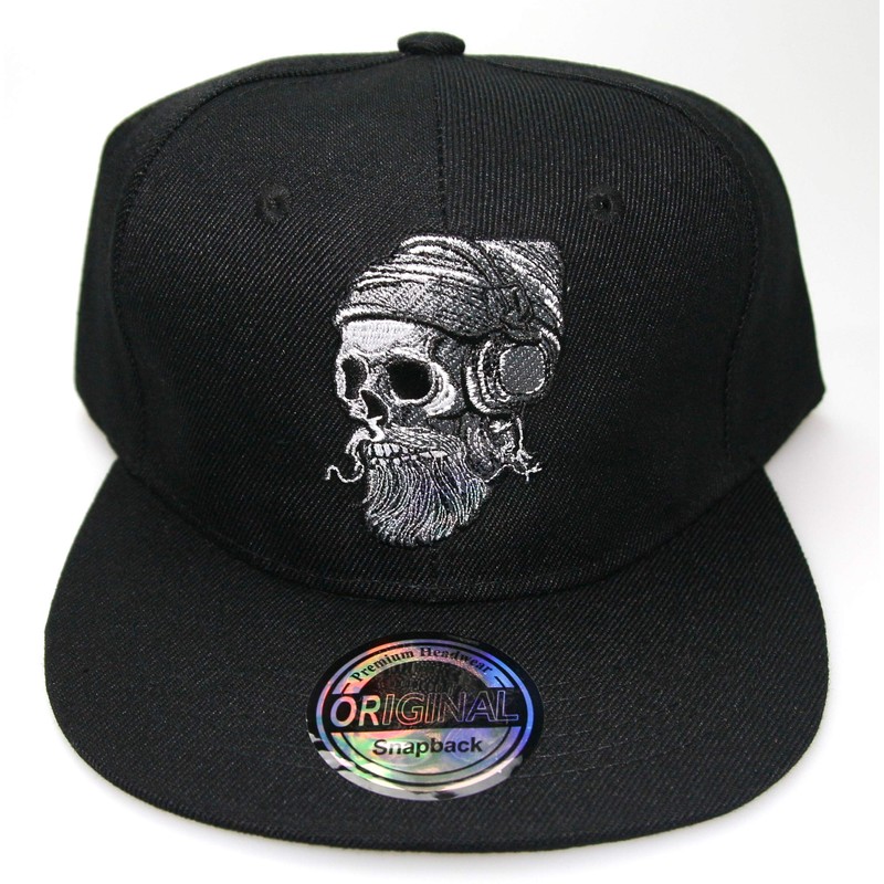 beybey Snapback Cap with Skull Pattern Cool Design for a