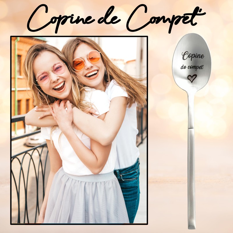 ZINELLO DESIGN - Engraved "Copine de Compet" Spoon - Original