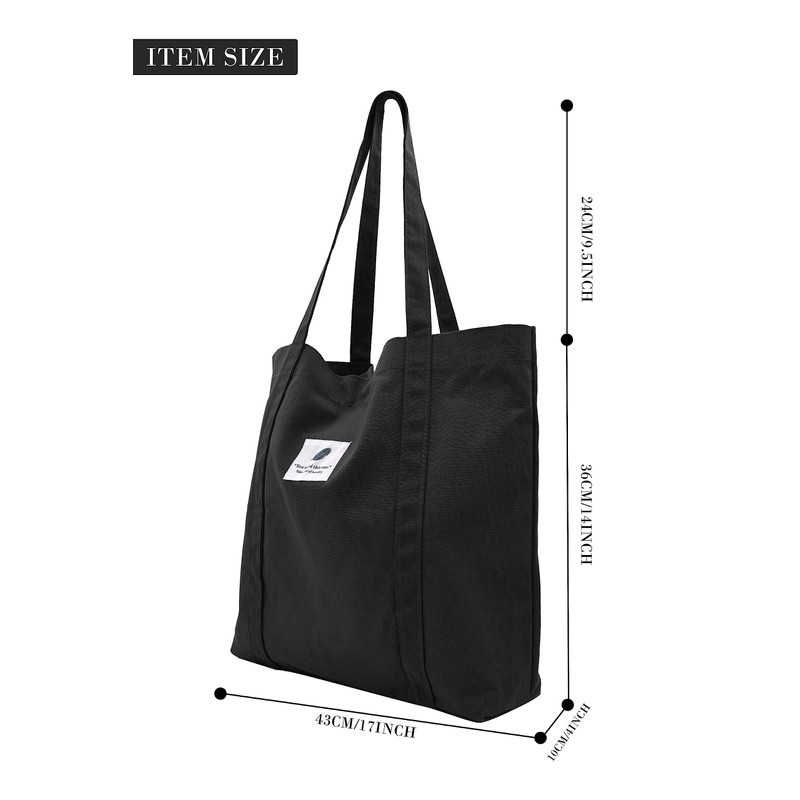 TeeYee Women's Fabric Bags Tote Bag Plain Shoulder Bag Lightweight