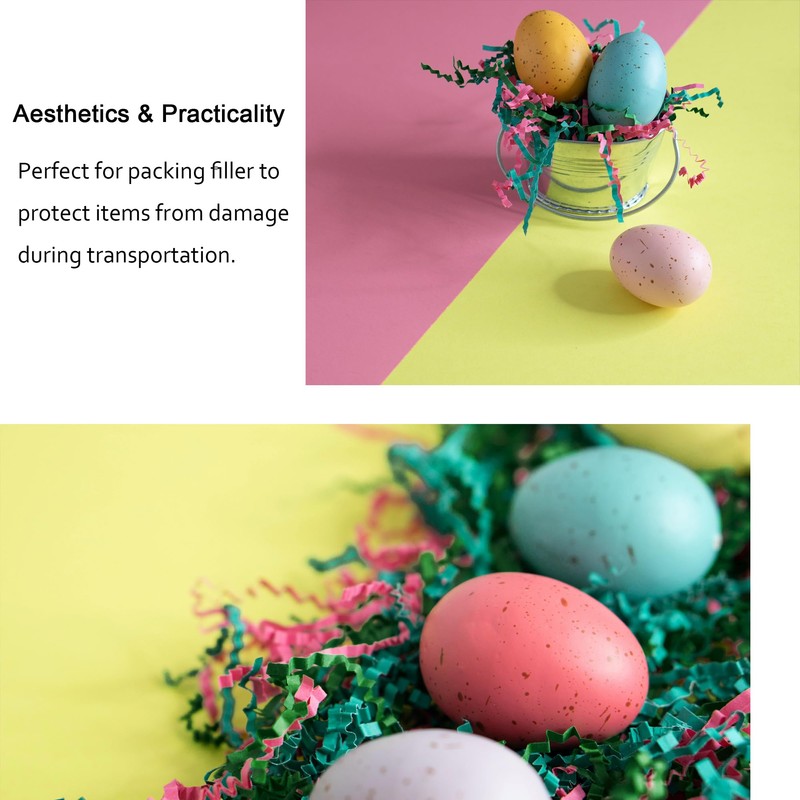 2 LB Dark Green Crinkle Paper Filler Shred Easter Grass