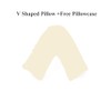Orthopedic V-Shaped Pillow with Pillowcase Extra Filled Hollow Fiber Extra