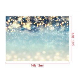 Kate 10×6.5ft Christmas Backdrop Dots with Snowflake Backdrop Christmas Blue Background for Photography Seamless Cotton Cloth