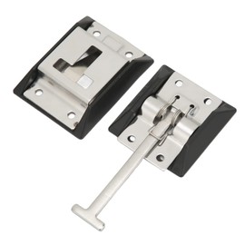 RV Trailer Door Holder, T-Style Entry Door Catch, Stainless Steel Trailer Latch with Rivet, RV Door Holder Catch, Universal Door Holder Latch Catch for Camper Trailer