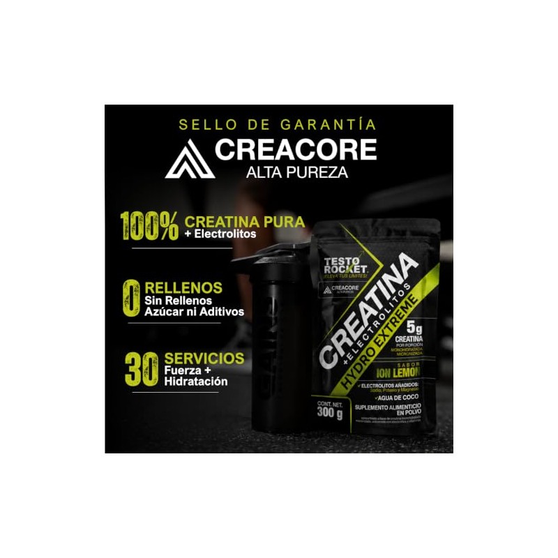 Creatina Monohidratada Micronizada Electrolitos Magnesio Potasio Vitaminas Agua Coco Creatine