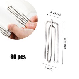 30 pcs Stainless Steel Shower Curtain Hooks Curtain Pleater Curtain Hook Crochet Rideau 4 Prongs Pleat Pinch Metal Hooks for Window Door and Curtain Rings Drapery Hooks Shower Hooks Curtain Clips
