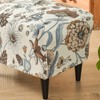 Eco-Ancheng Stretch Ottoman Cover Rectangular Storage Ottoman Slipcover Footrest Stool