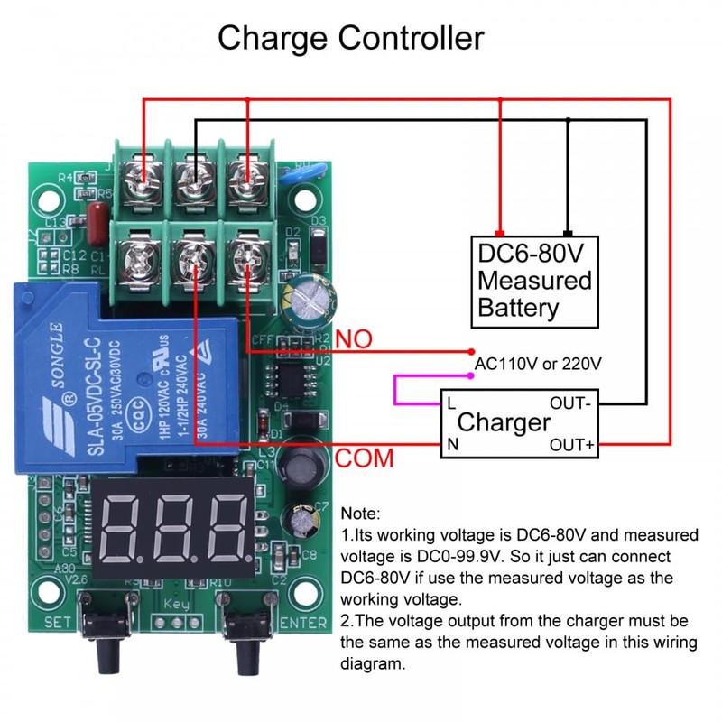 Voltage Monitor Module, A30-U1 DC 0-99.9V Delay Relay Controller Board