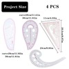 Set of 4 tailor's ruler, curve ruler, sewing ruler, curve
