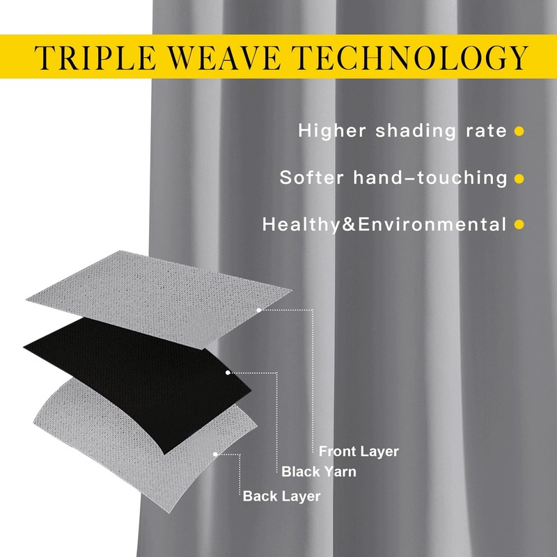 NICETOWN Sliding Door Curtains, Wide Thermal Blackout Patio Door Curtain