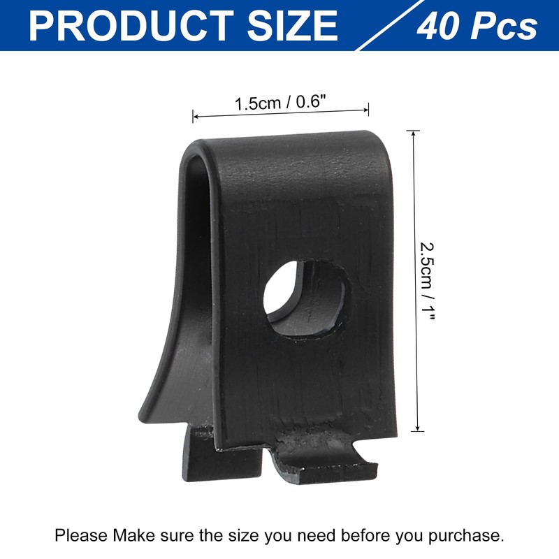 sourcing map 40 Pcs Shelf Bracket Clips, Cabinet Shelf Clips