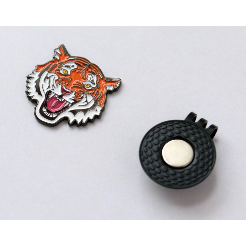 Golf Marker Tiger Hat Clip Magnetic Detachable Cool Ball Marker