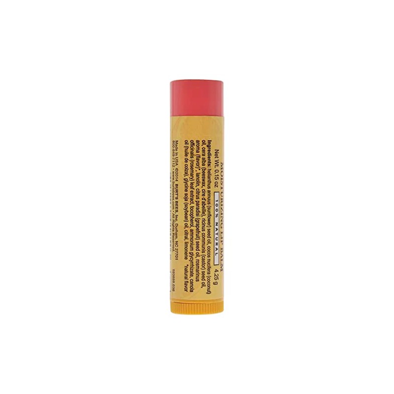 Burt's Bees Pink Grapefruit, Moisturizing Lip Balm