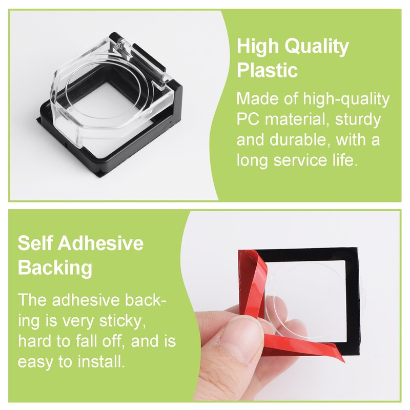 UFURMATE Button Switch Cover Guard, 4Pcs Clear Plastic Push Button