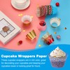 PATIKIL Cupcake Wrappers Paper, 50 Pack Baking Cups Standard Vine