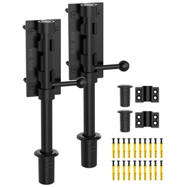 Anobeyi 8-Inch Slide Bolt Gate Latch, Barrel Bolt Door Latch, Heavy Duty 304 Stainless Steel Slide Lock Hardware for Sliding Barn Door, Outdoor Wooden Fence, Yard, Shed, Window (Black-2pcs 8inch)