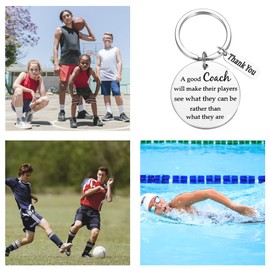 Thank You Coach Gifts for Women Men Tennis Baseball Soccer Coach Gifts for Volleyball Football Boxing Coaches Gifts Coach Christmas Gifts from Team A Good Coach Keychain