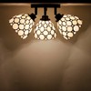 ANYONGLU Tiffany 3-Light Adjustable Multi-Directional Ceiling Light Stained Glass Cream