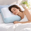 Contoured Bed Pillow for Neck Support – Washable Microfiber-Filled Pillow
