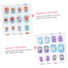 FOMIYES Cartoon Fake Nails for Boys and Girls Boxes Pieces