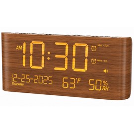 Mesqool Digital Alarm Clock with Temperature & Humidity