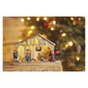 EMOS Weihnachtskrippe mit handbemalten Figuren, Weihnachtsdekoration mit 5 LEDs, warmweißes