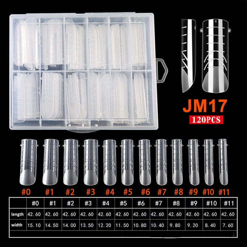 120 Pieces False Nails System Dual Nail Shape Matte Square
