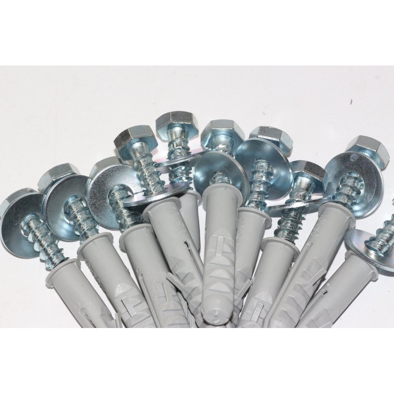 10 x M8 x 50mm Masonry Brick Wall Fixing Screw