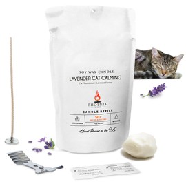 Phoenix Wick Candle Making Kit – Transform Anything Into A Candle – Candle Making Kit with Wick + 7oz Wax (Cat Calming Scent)
