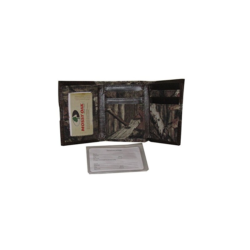 Deer - Mossy Oak Leather Nylon Tri-Fold