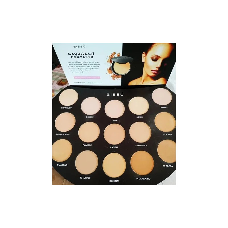 Polvo Bissu Maquillaje Compacto Todos Los Tonos Original