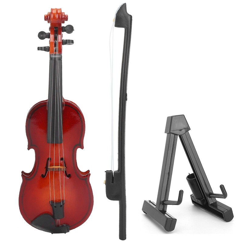 1/6 Violin Model Miniature Doll House Accessory Decoration Ornament Instrument