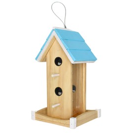 Lyra Pet® Bird House Villa Modern Bird Feeder for Garden and Balcony Weatherproof Wooden Feeding House with Plexiglass Protection for Wild Birds Filling from Top Feeding Station for Hanging