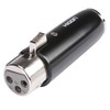 Adapter XLR f. - Mini-XLR male schwarz, HI-X3MX3-FM
