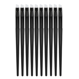 10pcs Eye Brush Angled Eyebrow Brush Silicone Eyebrow Liner Eyeshadow Precise Application Eye Makeup Tool