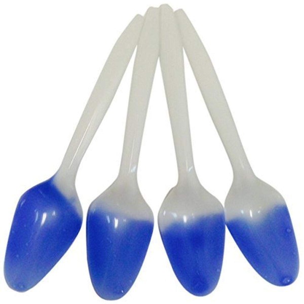 Go-2 Products P2100WB Color Change Spoons, Medium Weight, 5", 2.9g, White to Blue (Pack of 1000)