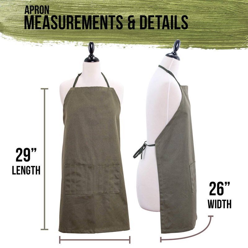 US Art Supply Extra Large Canvas Adjustable Artist Apron -