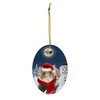 Festive Winter Night Pet and Snowman Ornament - European Hamster