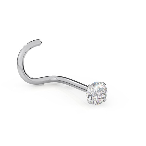 EternalDia Real Diamond Nose Stud With Twist Back 14K Gold