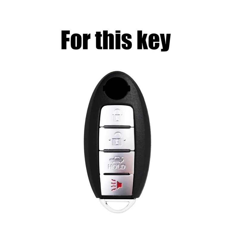 2 PCS Silicone 4 Button Remote Control Key Case Fob