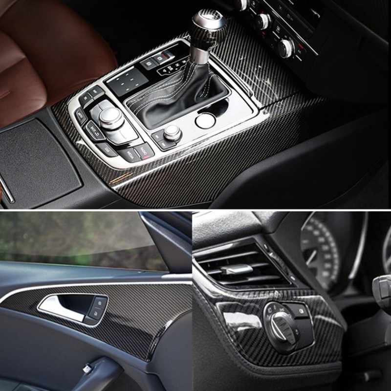 DIYAH 6D High Gloss Orange Carbon Fiber Vinyl Bubble Free