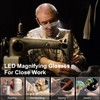 SKYWAY Rechargeable Lighted Magnifying Glasses for Reading, Close Work,Jewelry,Arts, Crafts
